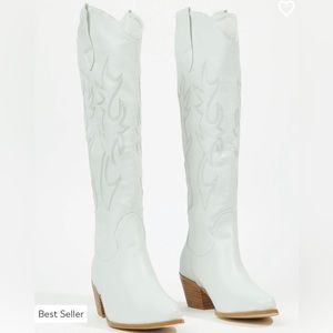 Altar’d State White Cowboy boots Size 7. Worn twice!